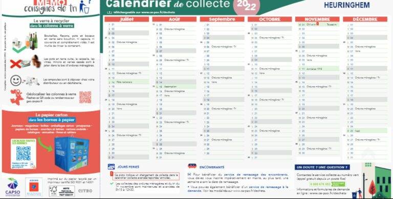 Mairie Heuringhem Calendrier Des Collectes